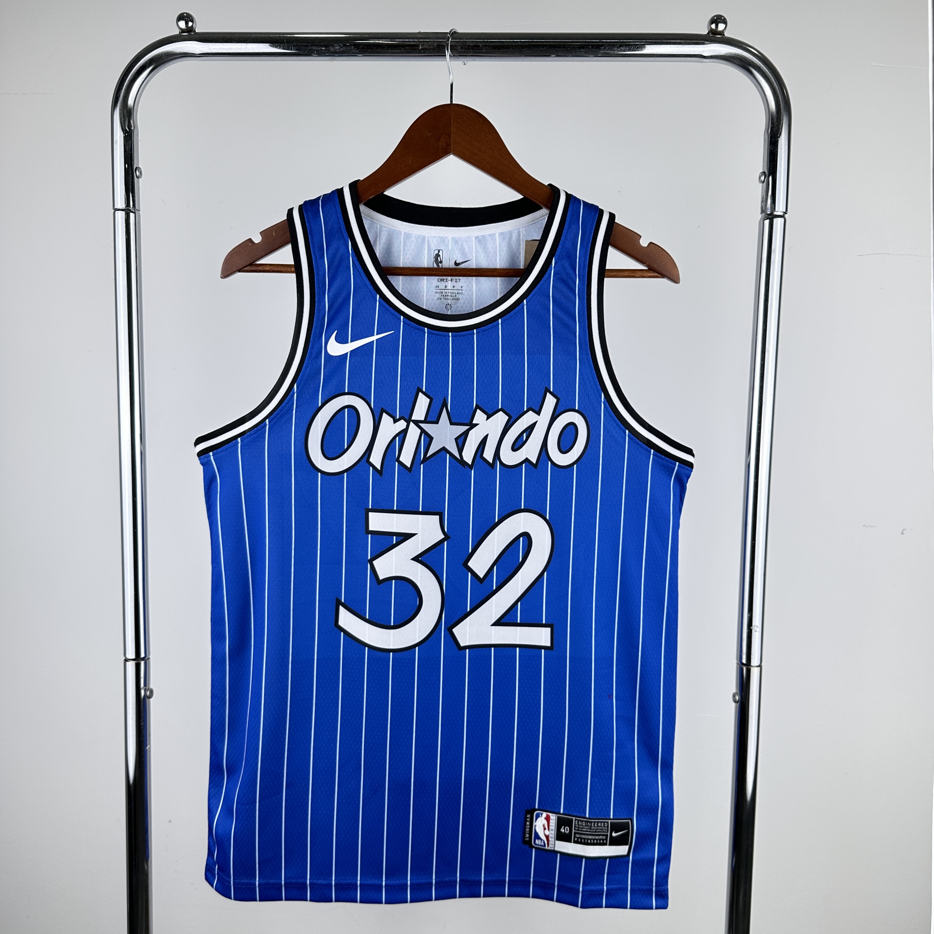 Men Orlando Magic #32 Oneal Blue stripe Throwback Nike 2024 NBA Jersey